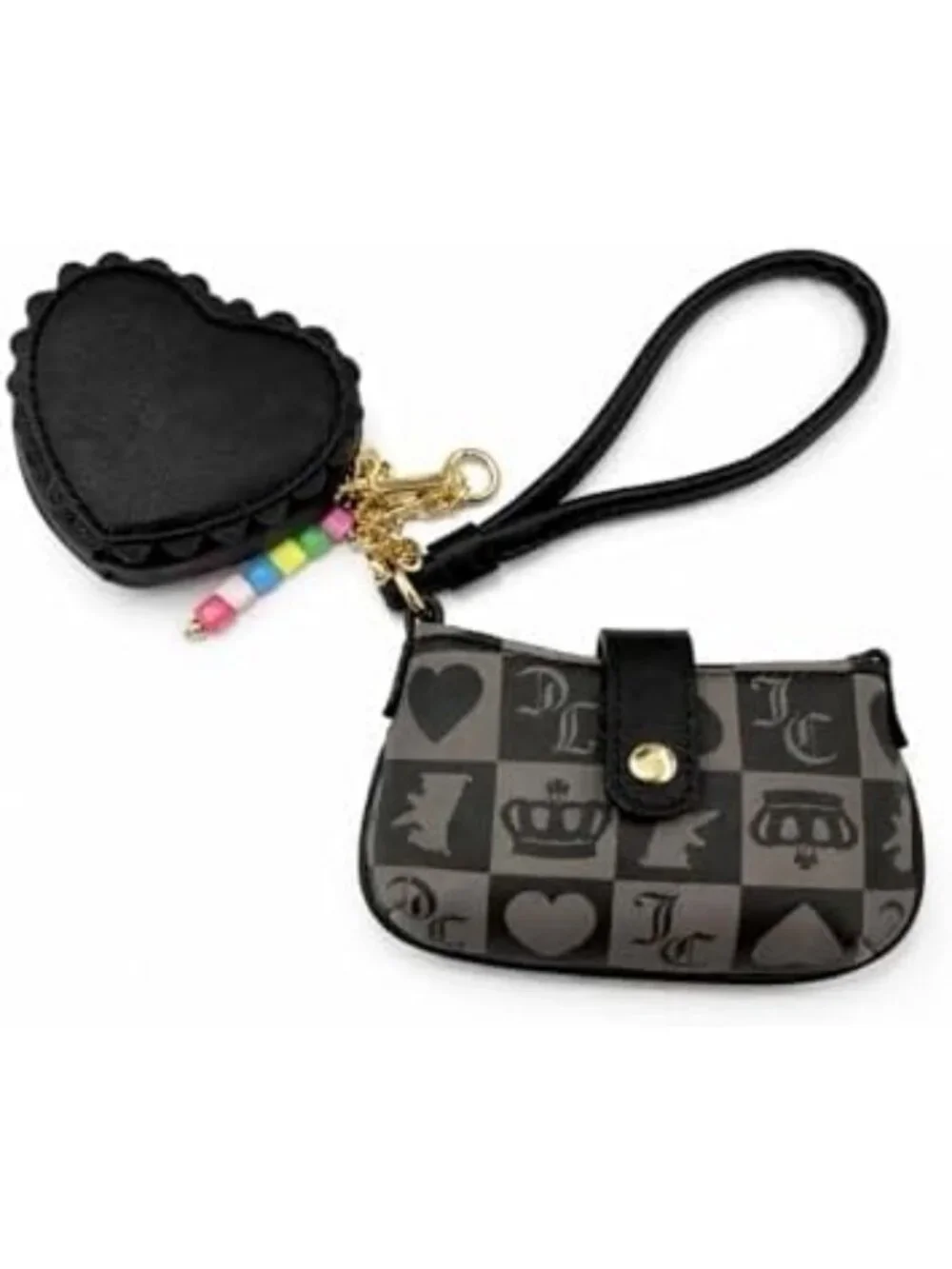 Chic Mini Tab Wristlet with Heart-Shaped Accessory Case | Stylish & Functional